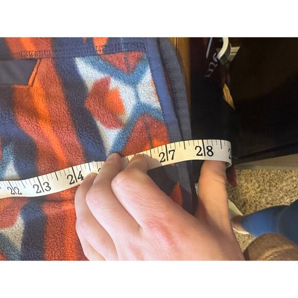 Eddie Bauer Pullover Mens Multicolored Fleece Aztec Southwestern Sweater SZ M - Picture 6 of 14